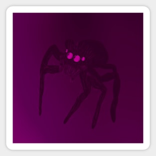 Jumping Spider Drawing V27 (Pink 1) Sticker